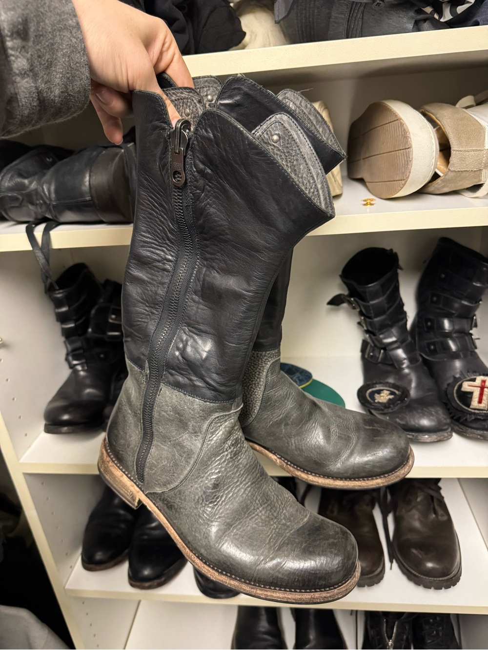 *RARE* $2298 JOHN VARVATOS Brixton Pull Over Boot sz. 7.5